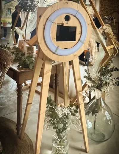 borne selfie pour mariage champêtre dans les ardennes